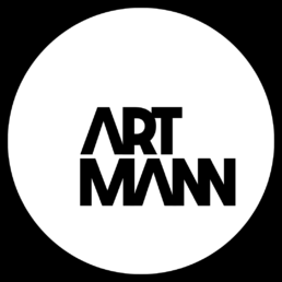 logo Artmann circilo invertido