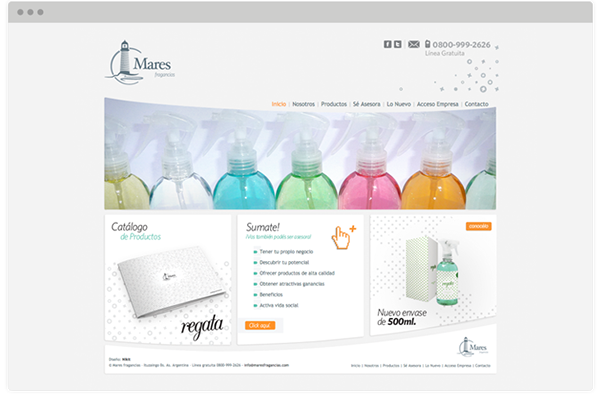 diseño web mares fragancias